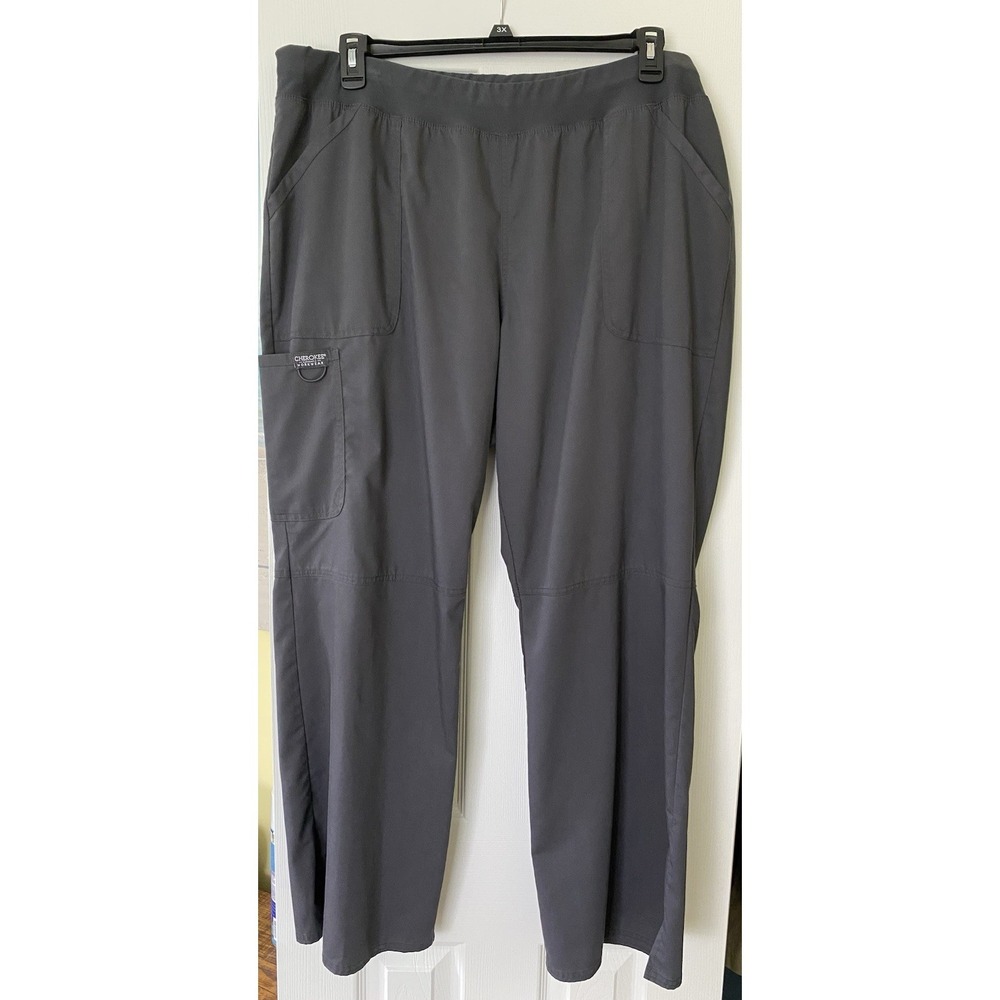 Cherokee Workwear Scrub Pants Gray 2XL Elastic Waist Great Condition